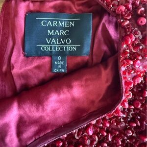 Carmen Marc Valvo Ruby Sequin Gown